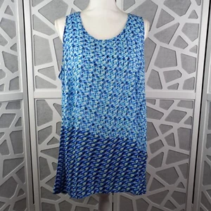 Túnica sin mangas Rose & Olive M azul geométrica - Imagen 1 de 10