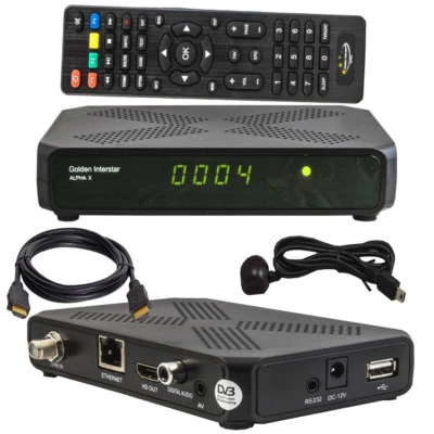 Alpha X HDTV SAT-Receiver DVB-S2X Multistream T2-Mi PLS IPTV + H.265 1080p LAN  - Bild 1 von 4