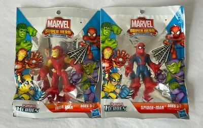 Nueva figura de superhéroe de Marvel Playskool Spider-Man y Iron Man Hasbro sellada (S10) Foto 1 de 4