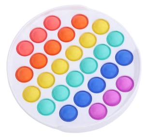 Bubbles Fidget Giocattolo Sensoriale Plastica Dura Conchiglia Sollievo Stress Cerchio Bianco - Foto 1 di 2