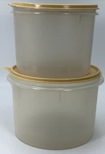 Vintage Tupperware 265-15 klar Kanister & 266-11 Deckel Vorratsbehälter - Bild 1 von 11