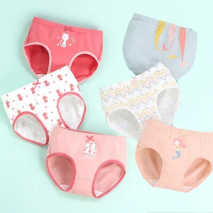6PCS Little Girls' Soft Cotton Panties Toddler Underwear Rabbit Puppy Zoo Briefs - Picture 1 of 34