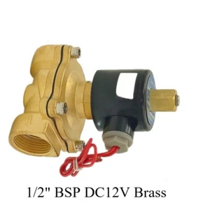 Elettrovalvola Elettrica Acqua Gas Aria Normalmente Aperta Tipo 1/2" BSP DC12V Ottone - Foto 1 di 4