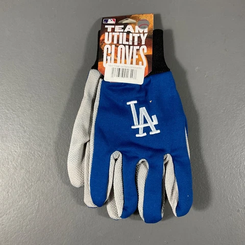 Los Angeles Dodgers MLB Baseball Two Tone Team Utility Gloves Blue and Gray Cover