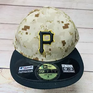 Pittsburgh Pirates New Era 59FIFTY On-Field Low Crown Cap Hat Military Camo Sz 8 - Picture 1 of 10