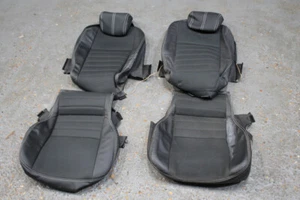Z19) USED XS half leather rear tumble down seat covers Land rover defender TDCI - Picture 1 of 8
