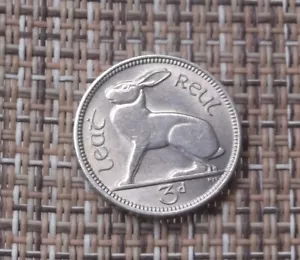 1940 Ireland 3 pence rabbit- about uncirculated - Picture 1 of 2