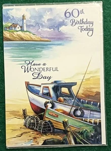 6oth Birthday Card. Male. New. Includes Envelope. Free Postage. ✉️ - Foto 1 di 4