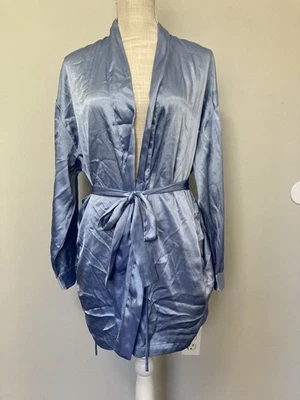 Victoria’s Secret Light Blue Satin Robe Size One Size - Image 1 of 4