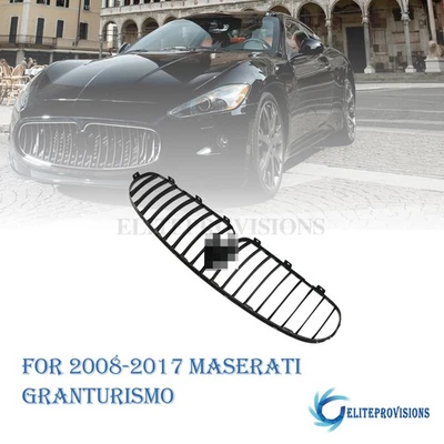 For 2008-2017 Maserati GranTurismo Black+Plating Front Bumper Grill - Image 1 of 4