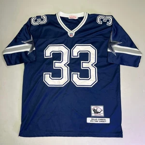 MITCHEL & NESS Throwback Authentic Dallas Cowboys #33 Tony Dorsett Jersey Blue - Picture 1 of 10