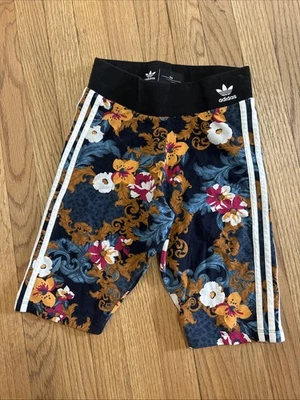Adidas HER Studio London Shorts Womens SZ Small Baroque Floral Trefoil Athletic - Image 1 of 3