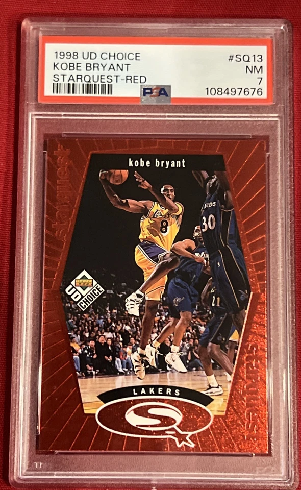1998 UD Choice Kobe Bryant #SQ13 Starquest Red PSA 7 - Image 1 of 4