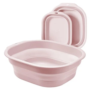 2 Pack Collapsible Wash Basin Set Foldable Dish Tub Small Medium Portable Sin... - Picture 1 of 6