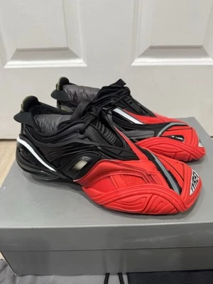 Balenciaga NEW Authentic Women’s 7 TYREX BLACK RED Leather Designer Sneaker NIB - Image 1 of 4