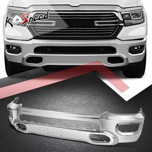 Steel Front Bumper Face Bar w/ Fog Light Holes Chrome for Ram 1500 2019-2024 - Picture 1 of 6