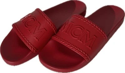 MCM Hombre Goma Toboganes Rojo Talla 45 EE. UU. 11.5 Sin Cordones. Nuevo en caja Foto 1 de 4