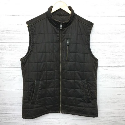 Chaleco Johnston & Murphy Marrón Cremallera Frontal Interior y Exterior Bolsillos Talla XL Foto 1 de 4