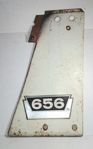 1960's International Harvester Farmall 656 Left Side Radiator Panel with Emblem - Picture 1 of 8