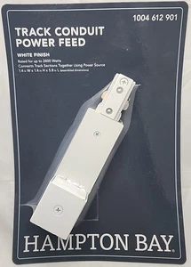 Hampton Bay Linear Track Conduit Power Feed Track Lighting Connector White - Picture 1 of 2