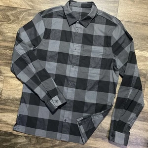 Lululemon Hemd Masons Peak Flanell Herren L SIEHE MASSE grau kariert Knopfleiste - Bild 1 von 12