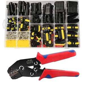 300V 12A 1-6 Pin Car Automotive Waterproof Electrical Wire Connectors Plug Kit - Picture 1 of 21