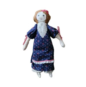 Muñeca de trapo vintage de felpa Cranston corte y coser tela hecha a mano 13" - Imagen 1 de 11