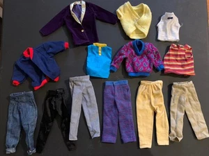 13 Piece Vintage Ken Doll Clothing Shirts Pants Jacket Lot Various Decades - Picture 1 of 6