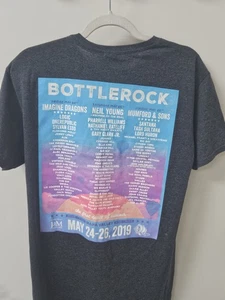 Bottlerock Music 2019 Festival Napa Shirt Size M Neil Young Imagine Dragons Gray - Picture 1 of 9