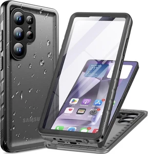 Acogedora Funda Samsung Galaxy S24 Ultra Impermeable 360 A Prueba de Polvo A Prueba de Golpes Negra - Imagen 1 de 17