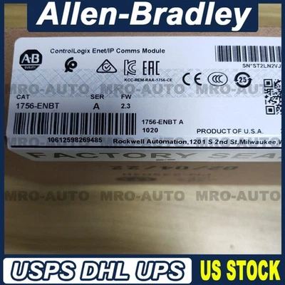 Allen-Bradley 1756-ENBT EtherNet/IP ControlLogix Module New 1756ENBT US Free Tax - Image 1 of 4