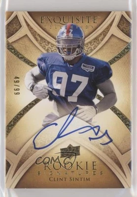 2009 Upper Deck Exquisite Collection Signatures /99 Clint Sintim Rookie Auto RC - Image 1 of 2
