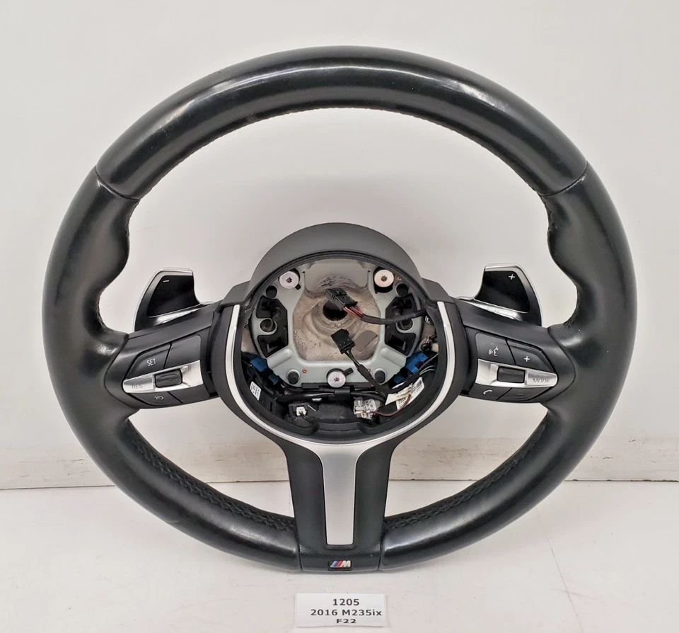 ✅ Volante deportivo M de cuero negro OEM BMW F22 F30 F32 F36 con palancas de cambio * Foto 1 de 4