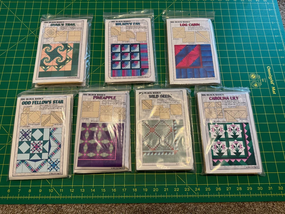 BIG BLOCK BASICS Various Quilt Patterns by Cindi Edgerton Very Special Collect. - Image 1 of 1