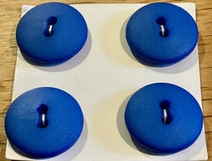 Beutron Royal Blue 2 Hole Vtg Round New Buttons Set Of 4 Diameter 20mm B0036 - Picture 1 of 4