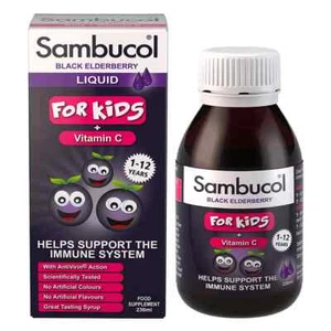 Sambucol Natural Black Elderberry Liquid For Kids Vitamin C Immune 230ml - Picture 1 of 2