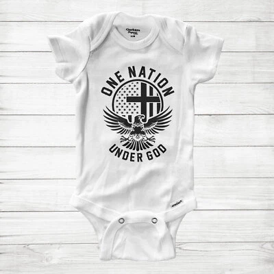 Body infantil One Nation Under God de una pieza Freedom regalo patriótico Foto 1 de 3