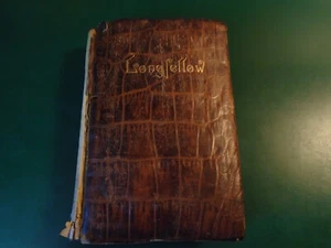 1886 Early Poems of Henry Wadsworth Longfellow Leather Bound Book - Picture 1 of 5