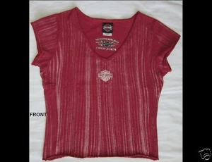 Camicia manica corta HARLEY DAVIDSON Atlanta Georgia moto donna taglia media - Foto 1 di 2