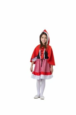Little Red Riding Hood Costume - Red Hooded Cape and Dress By Dress Up America - Image 1 of 3
