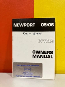 Newport 05/06 Option Owner's Manual - Picture 1 of 2