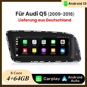 Carplay For Audi Q5 2009-2016 Android 13 Car Stereo WIFI GPS Sat Nav BT DAB+ 4+64G - Picture 1 of 8