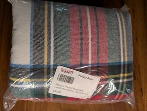 Edredón reversible de franela a cuadros Stewart POTTERY BARN-Std-CAJA ABIERTA - Imagen 1 de 3