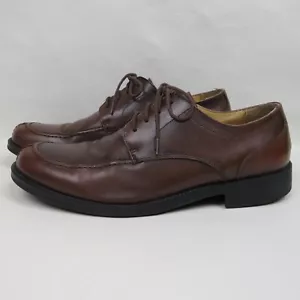 GH Bass Mens Stuart Brown Leather 3 Eye Lace Up Oxford Dress Shoes Size 10-1/2 M - Picture 1 of 11