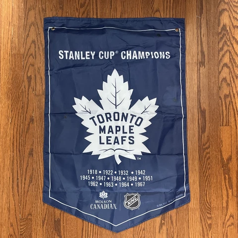 Toronto Maple Leafs Hockey Molson Canadian 2017 NHL Stanley Cup Banner Flag Blue Cover