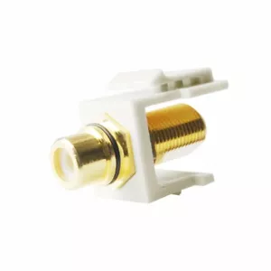 Skywalker F hembra a RCA hembra Keystone Jack inserto (banda negra, almendra) - Imagen 1 de 5