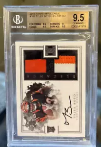 2016 Panini Impeccable 153 RPA Tyler Boyd /75 RC BGS 9.5 patch 3 color MAKE OFER - Picture 1 of 5