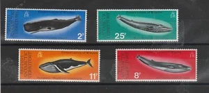 1977 B.A.T. ANTARTICO BRITANNICO CETACEI 4 VALORI MNH MF53296 - Imagen 1 de 1