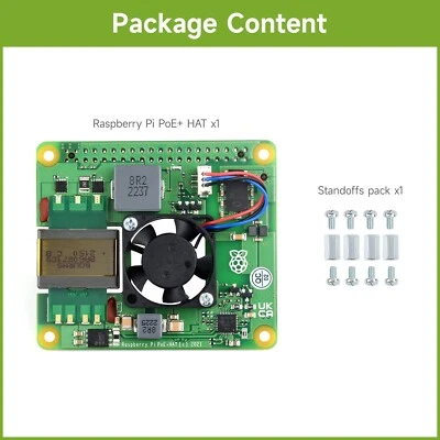 Raspberry Pi PoE+ HAT for Raspberry Pi 3B+/4B 802.3af/at-compliant - Image 1 of 4