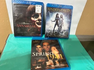 3 Horror Movies Lot Blu-ray Disc.SPRING 1941, ANNABELLE AND UNDERWORLD RISE OF - Picture 1 of 2